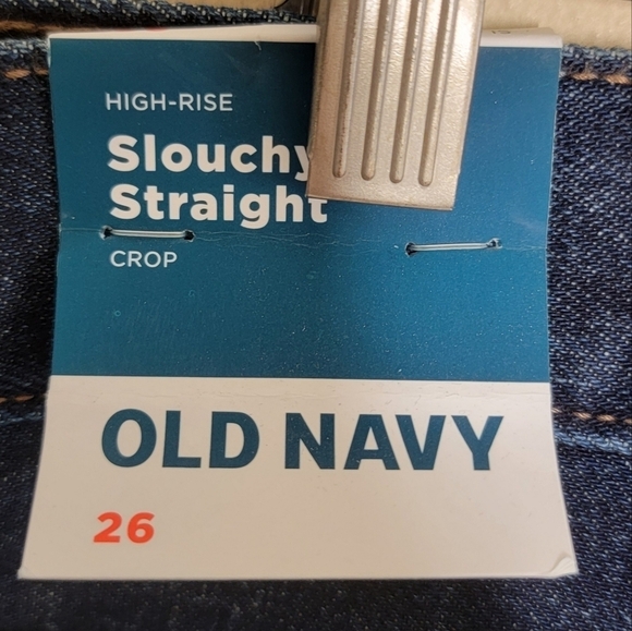 NWT Old Navy | Slouchy Straight Leg High-Rise Crop Jeans Plus Size 26 - Picture 4 of 5